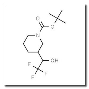 2-Methyl-2-propanyl 3-(2,2,2-trifluoro-1-hydroxyethyl)-1-piperidinecarboxylate