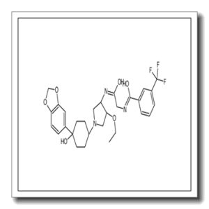 N-[2-({(3R,4R)-1-[4-(1,3-Benzodioxol-5-yl)-4-hydroxycyclohexyl]-4 -ethoxy-3-pyrrolidinyl}amino)-2-oxoethyl]-3-(trifluoromethyl)benz amide