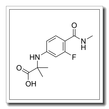 2-[3-fluoro-4-(methylcarbamoyl)anilino]-2-methyl-propanoic acid CAS 1289942-66-0