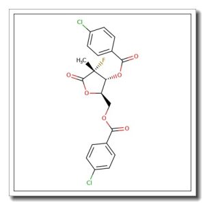 3,5-Di-O-p-chlorobenzoyl-2-deoxy-2-fluoro-2-C-methyl-D-ribofurano-1,4-lactone