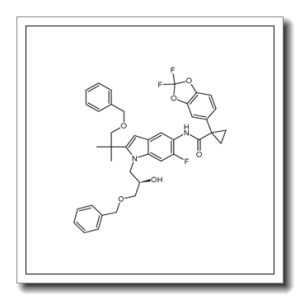 (R)-N-(1-(3-(benzyloxy)-2-hydroxypropyl)-2-(1-(benzyloxy)-2-methylpropan-2-yl)-6-fluoro-1H-indol-5-yl)-1-(2,2-difluorohenzo[d][1,3] dioxol-5-yl)cyclopropanecarboxamide