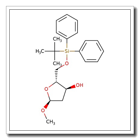 Methyl 2-deoxy-5-O-[(1,1-dimethylethyl)diphenylsilyl]-β-D-erythro-pentofuranoside