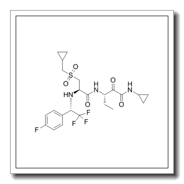 (S)-N-cyclopropyl-3-((R)-3-(cyclopropylmethylsulfonyl)-2-((S)-2,2,2-trifluoro-1-(4-fluorophenyl)ethylamino)propanamido)-2-oxopentanamide CAS 1310340-58-9