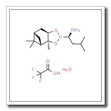(R)-3-Methyl-1-((3aS,4S,6S,7aR)-3a,5,5-trimethylhexahydro-4,6-methanobenzo[d][1,3,2]dioxaborol-2-yl)butan-1-amine 2,2,2-trifluoroacetate hydrate CAS 1310383-72-2
