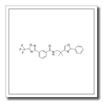 N-[2-Methyl-2-(2-phenyl-1,3-oxazol-4-yl)propyl]-3-[5-(trifluoromethyl)-1,2,4-oxadiazol-3-yl]benzamide CAS 1314891-22-9