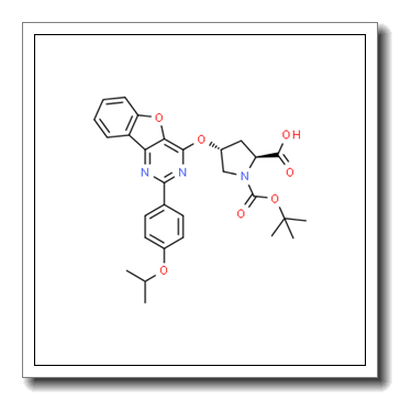 (4R)-4-{[2-(4-Isopropoxyphenyl)[1]benzofuro[3,2-d]pyrimidin-4-yl]oxy}-1-{[(2-methyl-2-propanyl)oxy]carbonyl}-L-proline CAS 1315326-78-3