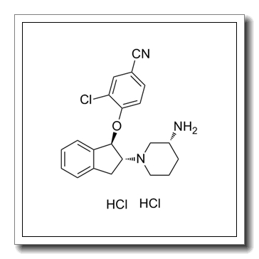 4-[[(1R,2R)-2-[(3R)-3-aminopiperidin-1-yl]-2,3-dihydro-1H-inden-1-yl]oxy]-3-chlorobenzonitrile CAS 1333207-63-8