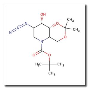 2-Azido-4,6-O-benzylidene-N-Boc-1,2,5-trideoxy-1,5-imino-D-glucitol