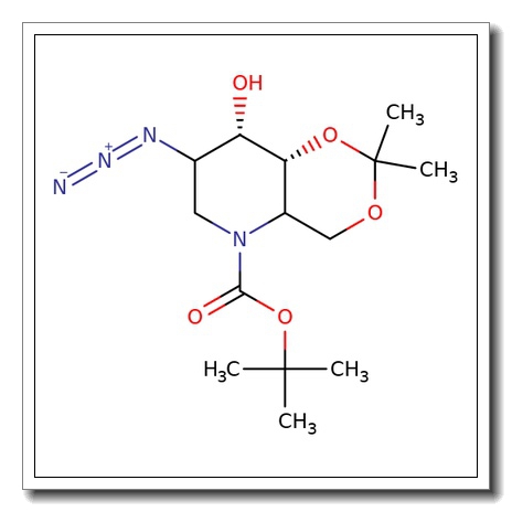 2-Azido-4,6-O-benzylidene-N-(tert-butoxycarbonyl)-1,2,5-trideoxy-1,5-imino-D-glucitol CAS 133697-23-1