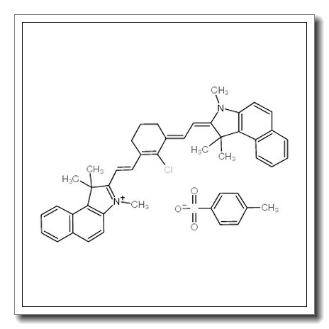 1h-benz[e]indolium, 2-[2-[2-chloro-3-[(1,3-dihydro-1,1,3-trimethyl-2h-benz[e]indol-2-ylidene)ethylidene]-1-cyclohexen-1-yl]ethenyl]-1,1,3-trimethyl-, salt with 4-methylbenzenesulfonic acid (1:1) CAS 134127-48-3 
