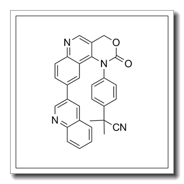 2-methyl-2-[4-(2-oxo-9-quinolin-3-yl-4H-[1,3]oxazino[5,4-c]quinolin-1-yl)phenyl]propanenitrile CAS 1345675-02-6