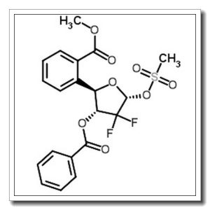 2-脱氧-2,2-二氟-呋喃核糖基-3,5-二苯甲酰基-1-甲磺酸酯