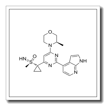 4-[4-[1-[[S(R)]-S-Methylsulfonimidoyl]cyclopropyl]-6-[(3R)-3-methyl-4-morpholinyl]-2-pyrimidinyl]-1H-pyrrolo[2,3-b]pyridine CAS 1352226-88-0