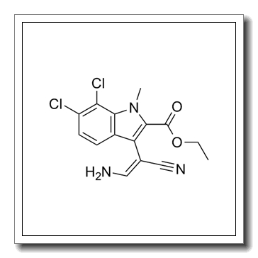 (E)-ethyl 3-(2-amino-1-cyanovinyl)-6,7-dichloro-1-methyl-1H-indole-2-carboxylate CAS 1354037-26-5