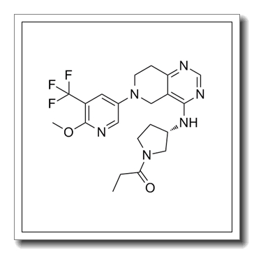 1-{(S)-3-[6-(6-methoxy-5-trifluoromethyl-pyridin-3-yl)-5,6,7,8-tetrahydro-pyrido[4,3-d]pyrimidin-4-ylamino]-pyrrolidin-1-yl}-propan-1-one CAS 1354690-24-6