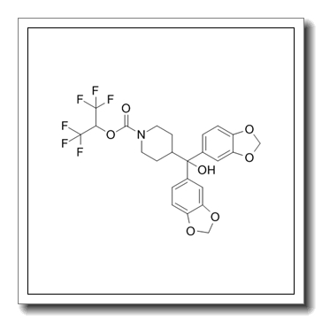 1,1,1,3,3,3-Hexafluoro-2-propanyl 4-[bis(1,3-benzodioxol-5-yl)(hy droxy)methyl]-1-piperidinecarboxylate CAS 1380424-42-9