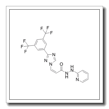 (Z)-3-[3-[3,5-bis(trifluoromethyl)phenyl]-1,2,4-triazol-1-yl]-N'-pyridin-2-ylprop-2-enehydrazide CAS 1392136-43-4