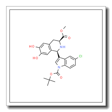 3-Isoquinolinecarboxylic acid, 1-[5-chloro-1-[(1,1-dimethylethoxy)carbonyl]-1H-indol-3-yl]-1,2,3,4-tetrahydro-6,7-dihydroxy-, methyl ester, (1R,3S)- CAS 1395347-28-0