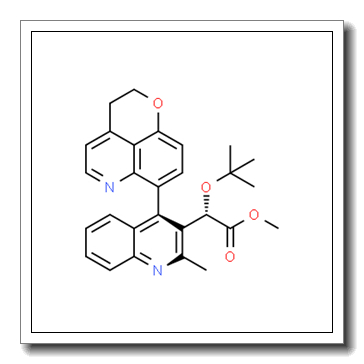 3-Quinolineacetic acid, 4-(2,3-dihydropyrano[4,3,2-de]quinolin-7-yl)-α-(1,1-dimethylethoxy)-2-methyl-, methyl ester, (αS,4R)- CAS 1402714-51-5