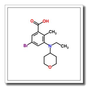5-Bromo-3-[ethyl(tetrahydro-2H-pyran-4-yl)amino]-2-methylbenzoic acid