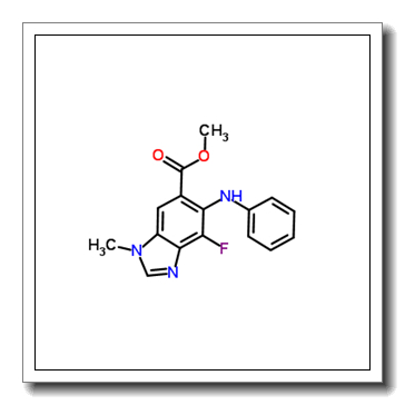 Methyl 5-anilino-4-fluoro-1-methyl-1H-benzimidazole-6-carboxylate CAS 1415564-48-5