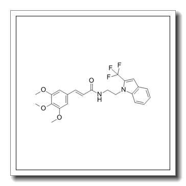 (2E)-N-{2-[2-(Trifluoromethyl)-1H-indol-1-yl]ethyl}-3-(3,4,5-trimethoxyphenyl)acrylamide CAS 1415716-58-3