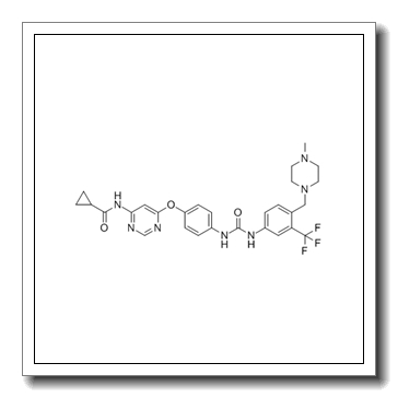 N-(6-(4-(3-(4-((4-methylpiperazin-1-yl)methyl)-3-(trifluoromethyl)phenyl) ureido) phenoxy)pyrimidin-4-yl)cyclopropanecarboxamide CAS 1421227-52-2