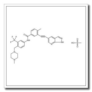 Benzamide, 4-​methyl-​N-​[4-​[(4-​methyl-​1-​piperazinyl)​methyl]​-​3-​(trifluoromethyl)​phenyl]​-​3-​[2-​(1H-​pyrazolo[3,​4-​b]​pyridin-​5-​yl)​ethynyl]​-​, methanesulfonate