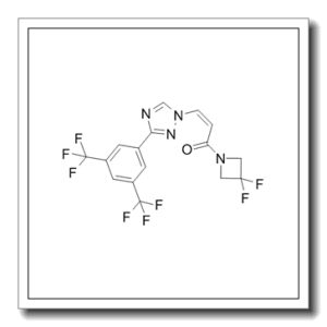 (2Z)-3-[3-[3,5-双(三氟甲基)苯基]-1H-1,2,4-三唑-1-基]-1-(3,3-二氟-1-氮杂环丁基)-2-丙烯-1-酮