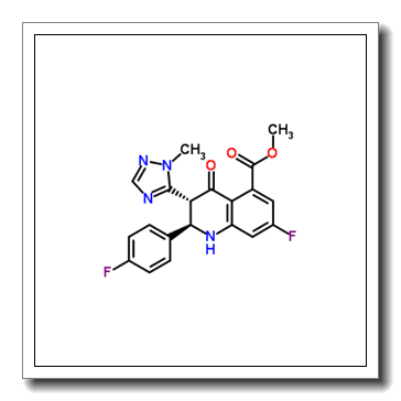 Methyl (2R,3R)-7-fluoro-2-(4-fluorophenyl)-3-(1-methyl-1H-1,2,4-triazol-5-yl)-4-oxo-1,2,3,4-tetrahydro-5-quinolinecarboxylate CAS 1425767-92-5