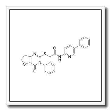 2-[(4-Oxo-3-phenyl-3,4,6,7-tetrahydrothieno[3,2-d]pyrimidin-2-yl) sulfanyl]-N-(5-phenyl-2-pyridinyl)acetamide CAS 1427782-89-5