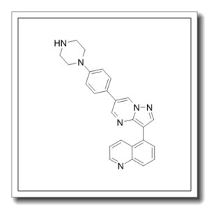 5-[6-[4-(1-哌嗪基)苯基]吡唑并[1,5-a]嘧啶-3-基]喹啉