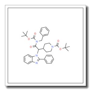 4-(2-(苄基(叔丁氧基羰基)氨基)-2-氧代-1-(2-苯基-1H-苯并[D]咪唑-1-基)乙基