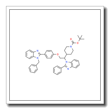 1-Piperidinecarboxylic acid, 4-[1-(2-phenyl-1H-benziMidazol-1-yl)-2-[4-[1-(phenylMethyl)-1H-benziMidazol-2-yl]phenoxy]ethyl]-, 1,1-diMethylethyl ester CAS 1440754-07-3