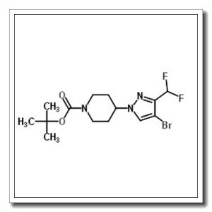 2-Methyl-2-propanyl 4-[4-bromo-3-(difluoromethyl)-1H-pyrazol-1-yl]-1-piperidinecarboxylate