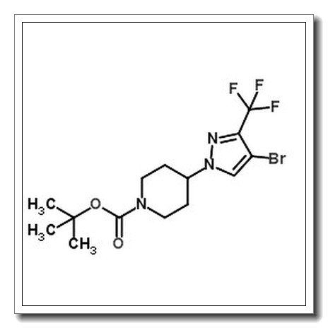 2-Methyl-2-propanyl 4-[4-bromo-3-(trifluoromethyl)-1H-pyrazol-1-yl]-1-piperidinecarboxylate CAS 1449117-75-2 