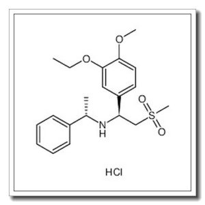 (1S,1’S)-[1-(3-ethoxy-4-methoxyphenyl)-2-methanesulfonyl]ethyl-N-(1′-phenylethyl)amine hydrochloride