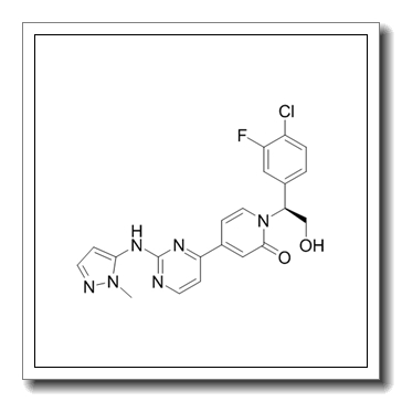 (S)-1-(1-(4-chloro-3-fluorophenyl)-2-hydroxyethyl)-4-(2-((1-methyl-1H-pyrazol-5-yl)amino)pyrimidin-4-yl)pyridin-2(1H)-one CAS 1453848-26-4