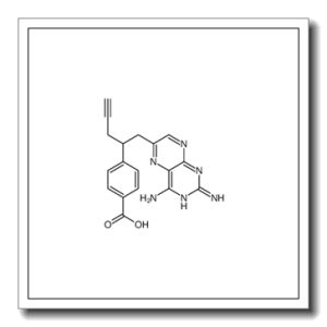 4-[1-(2,4-diaminopteridin-6-yl)pent-4-yn-2-yl]benzoic acid