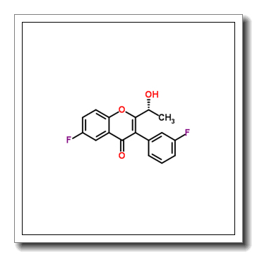 6-Fluoro-3-(3-fluorophenyl)-2-[(1R)-1-hydroxyethyl]-4H-chromen-4-one CAS 1479107-10-2