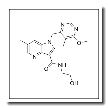 N-(2-Hydroxyethyl)-1-[(6-methoxy-5-methylpyrimidin-4-yl)methyl]-6-methyl-1H-pyrrolo[3,2-b]pyridine-3-carboxamide CAS 1494675-86-3