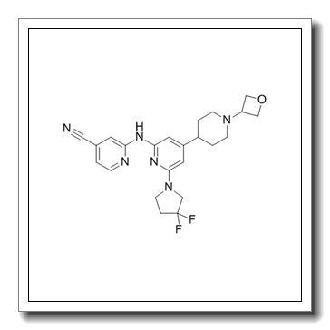 2-({6-(3,3-Difluoro-1-pyrrolidinyl)-4-[1-(3-oxetanyl)-4-piperidinyl]-2-pyridinyl}amino)isonicotinonitrile CAS 1496581-76-0