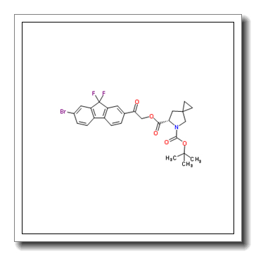 6-[2-(7-Bromo-9,9-difluoro-9H-fluoren-2-yl)-2-oxoethyl] 5-(2-methyl-2-propanyl) (6S)-5-azaspiro[2.4]heptane-5,6-dicarboxylate CAS 1499193-61-1