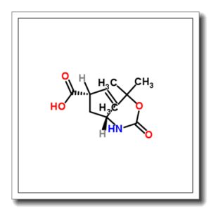 (-)-(1S,4R)-N-叔丁氧羰基-4-氨基环戊-2-烯-1-甲酸
