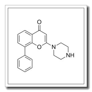 8-苯基-2-(1-哌嗪基)-4H-1-苯并吡喃-4-酮
