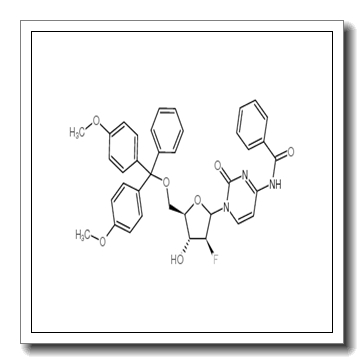 N-[1-[(2R,3S,4R,5R)-5-[[bis(4-methoxyphenyl)-phenylmethoxy]methyl]-3-fluoro-4-hydroxyoxolan-2-yl]-2-oxopyrimidin-4-yl]benzamide CAS 154771-33-2