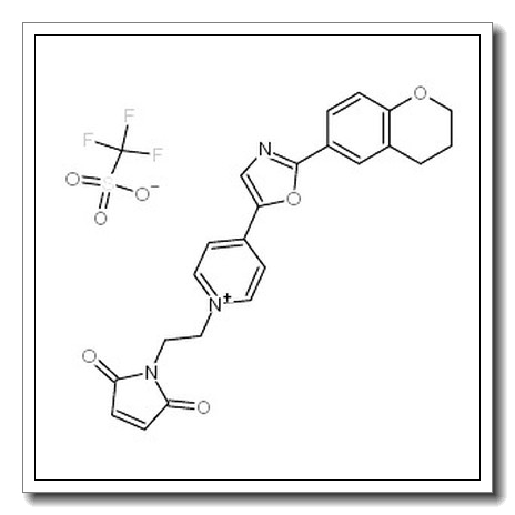 1-[2-[4-[2-(3,4-dihydro-2H-chromen-6-yl)-1,3-oxazol-5-yl]pyridin-1-ium-1-yl]ethyl]pyrrole-2,5-dione,trifluoromethanesulfonate CAS 155863-05-1 
