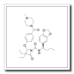 (2S)-N-[(1R)-1-(1,3-苯并二氧戊环-5-基)丁基]-3,3-二乙基-2-[4-[(4-甲基-1-哌嗪基)羰基]苯氧基]-4-氧代-1-氮杂环丁烷甲酰胺