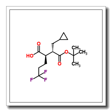 (2R)-2-{(2S)-3-Cyclopropyl-1-[(2-methyl-2-propanyl)oxy]-1-oxo-2-propanyl}-5,5,5-trifluoropentanoic acid CAS 1581735-04-7