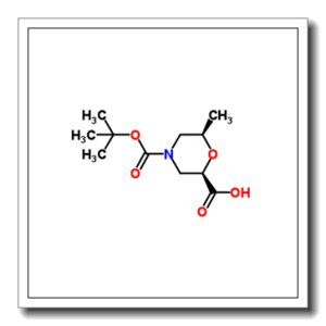 (2R,6R)-6-Methyl-4-{[(2-methyl-2-propanyl)oxy]carbonyl}-2-morpholinecarboxylic acid